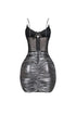 Metallure Slinky Foil Mini Dress