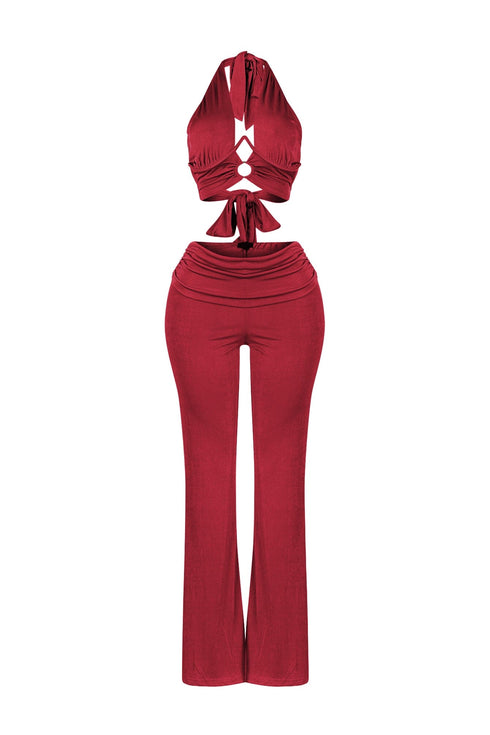 Graceful Passion Crop Top & Pants SET