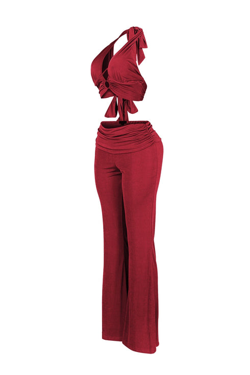 Graceful Passion Crop Top & Pants SET