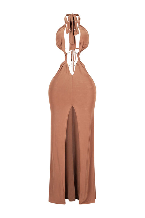Nexus Halter O Ring Maxi Dress