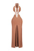 Nexus Halter O Ring Maxi Dress