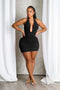 Theodora Sculpted Halter Mini Dress