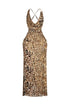 Monsoon Leopard Mesh Maxi Dress