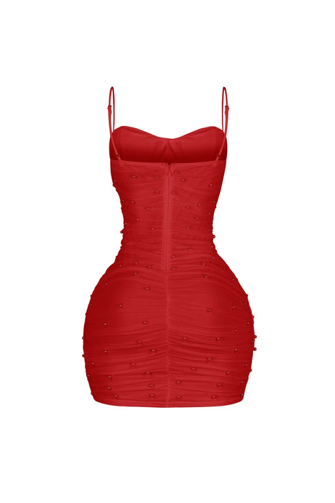 Celebrate Pearl Mesh Mini Dress