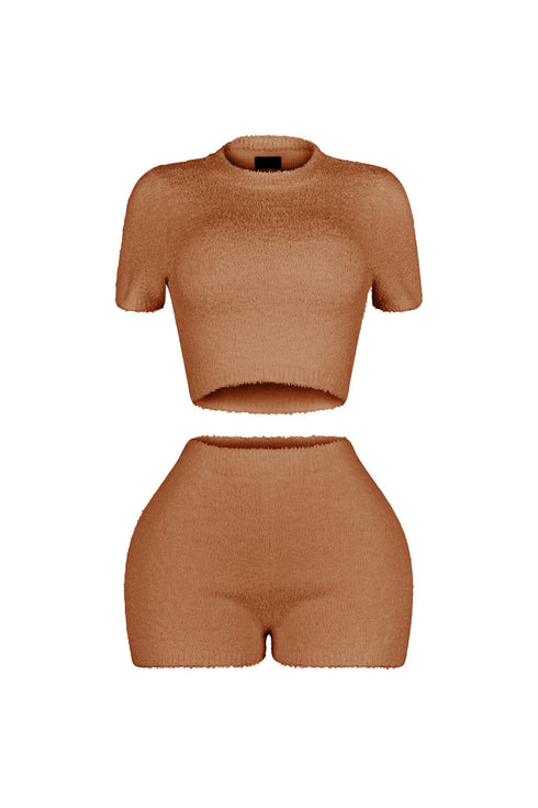Toasty Fuzzy Top & Shorts SET