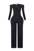 Randy Rhinestone Off Shoulder Long Sleeve Jumpsuit