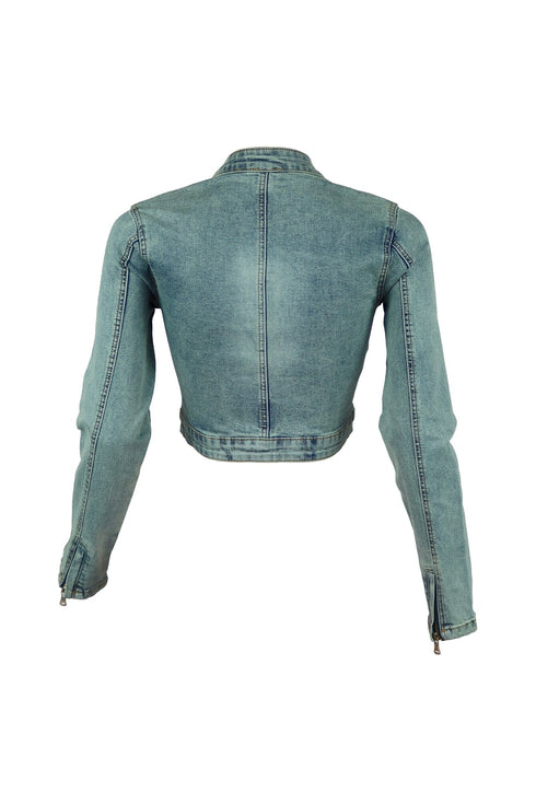 Elise Vintage Wash 23 Patch Denim Jacket