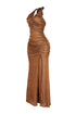 Vega Metallic Knit Maxi Dress