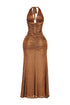 Vega Metallic Knit Maxi Dress