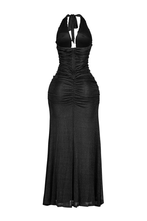 Vega Metallic Knit Maxi Dress