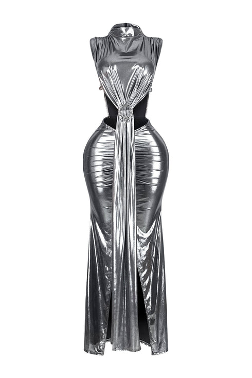 Cypher Foil Maxi Dress