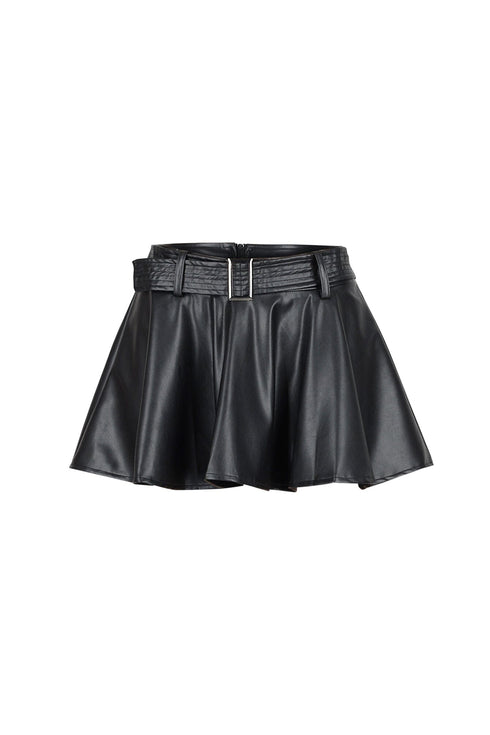 Vandal Faux Leather Mini Skirt