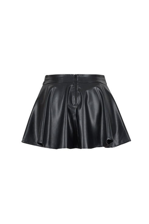 Vandal Faux Leather Mini Skirt
