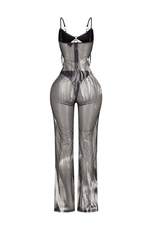 Sheer Link O Ring Jumpsuit