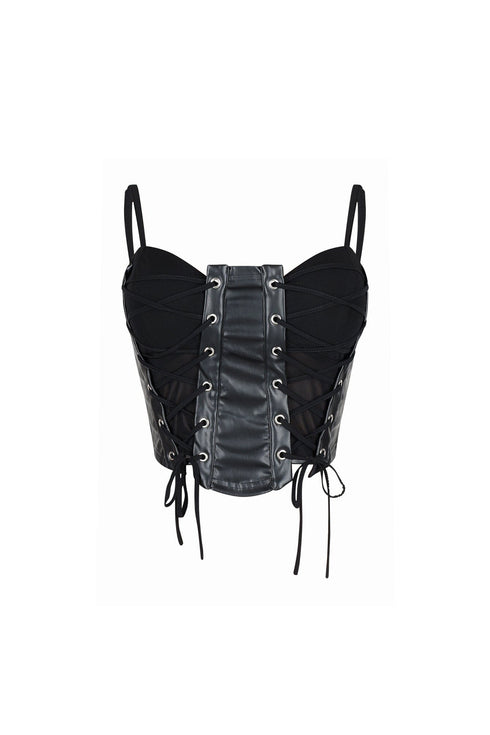 Corte Moderno Faux Leather Bustier