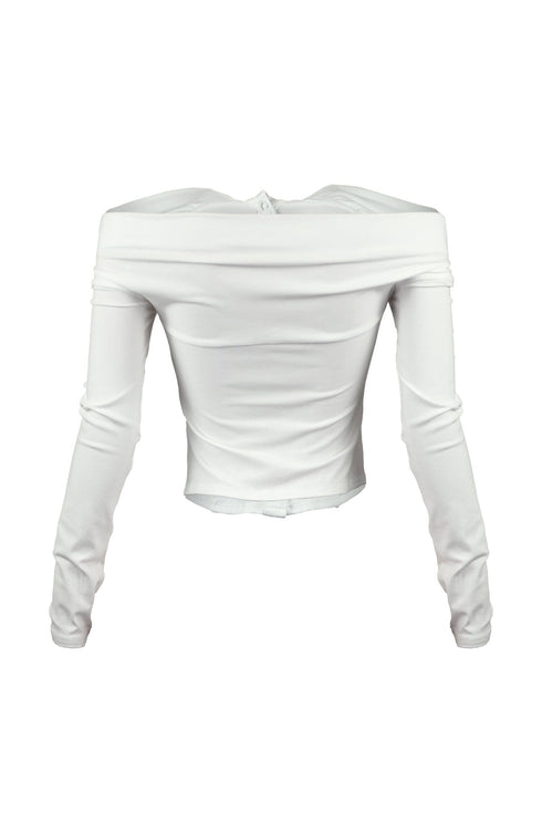 Kennedy Off Shoulder Button Down Top