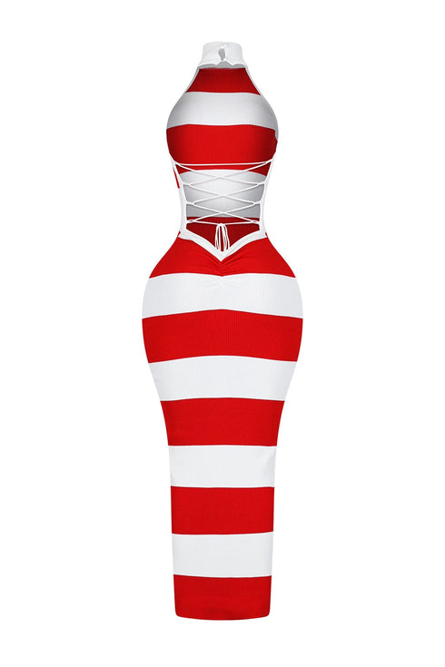 Viane Knit Striped Maxi Dress