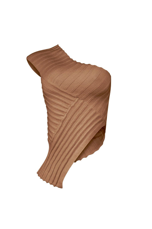 Lila Asymmetrical Knit One Shoulder Top