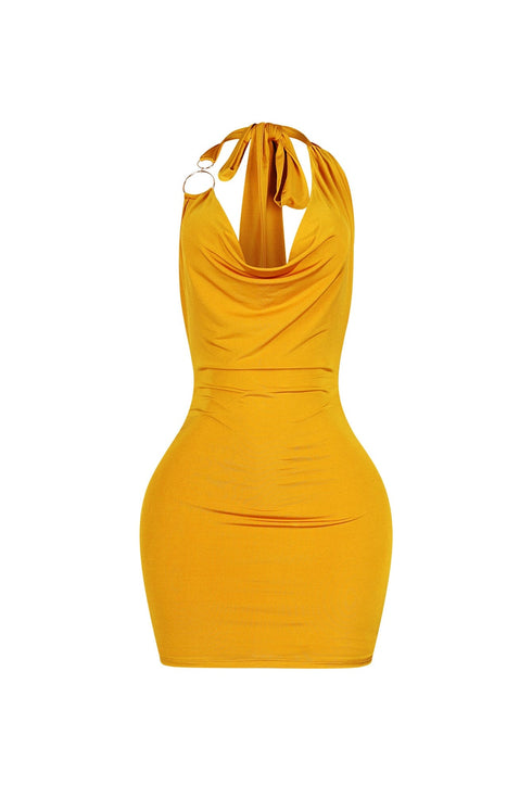 Lenvolee Halter Mini Dress