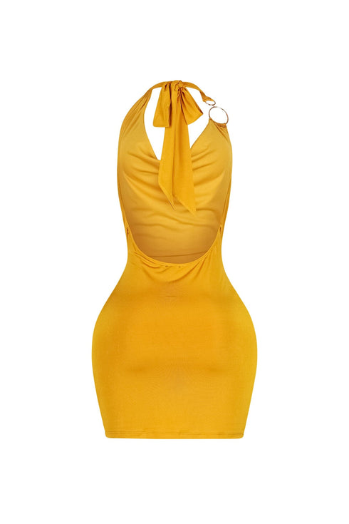 Lenvolee Halter Mini Dress