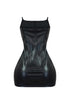 Doja Faux Leather Moto Mini Dress