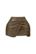 Samantha Faux Leather Wrap Skort