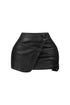 Samantha Faux Leather Wrap Skort