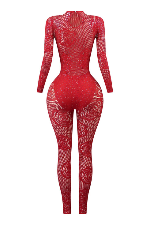 Savage Moment Rhinestone Seamless Jumpsuit