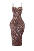 Never Stop Leopard Mesh Long Dress