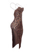 Never Stop Leopard Mesh Long Dress