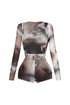 Yara Mesh Print Romper