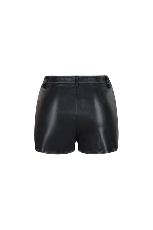 Perth Washed Faux Leather Cargo Shorts