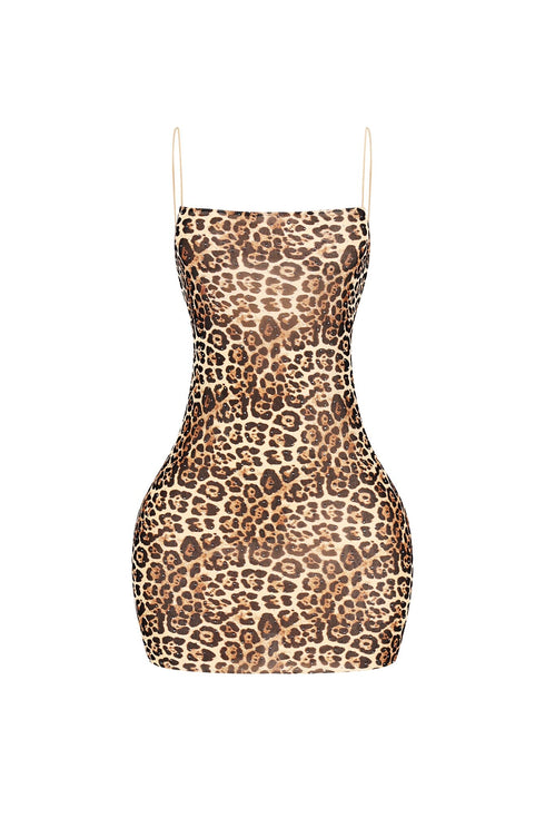 Poised In Milan Leopard Mini Dress