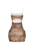 Poised In Milan Leopard Mini Dress
