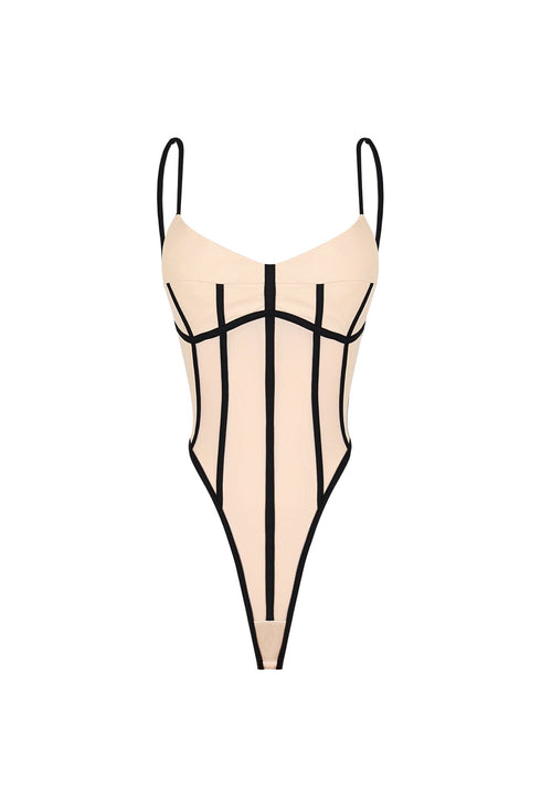 Hecate Sheer Mesh Panel Bodysuit