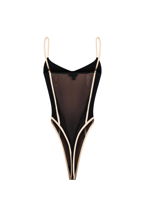Hecate Sheer Mesh Panel Bodysuit