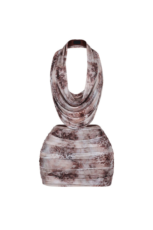 Phuket Cowl Neck Top & Skirt SET