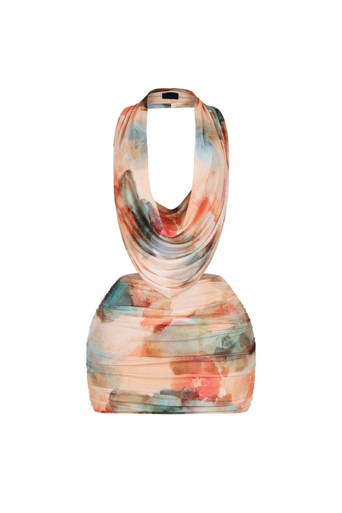 Palawan Cowl Neck Top & Skirt SET