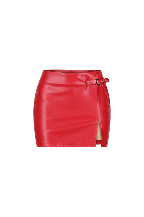 Wanted Faux Leather Mini Skirt