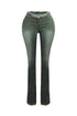 Smokey Low Rise Frayed Denim Jeans