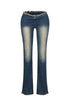 Smokey Low Rise Frayed Denim Jeans