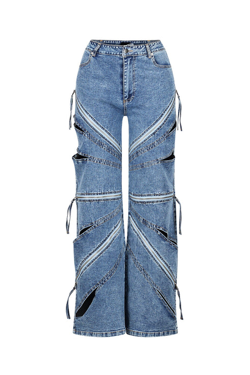 Zipper Discipline Baggy Jeans