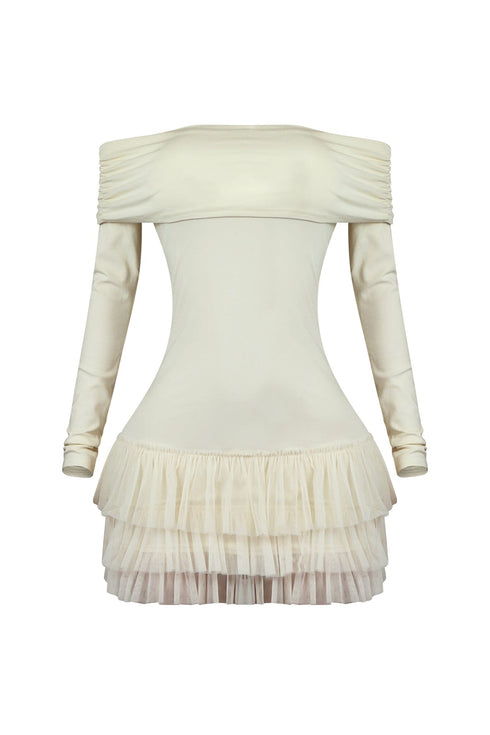 Ekko Tulle Ruffled Mini Dress