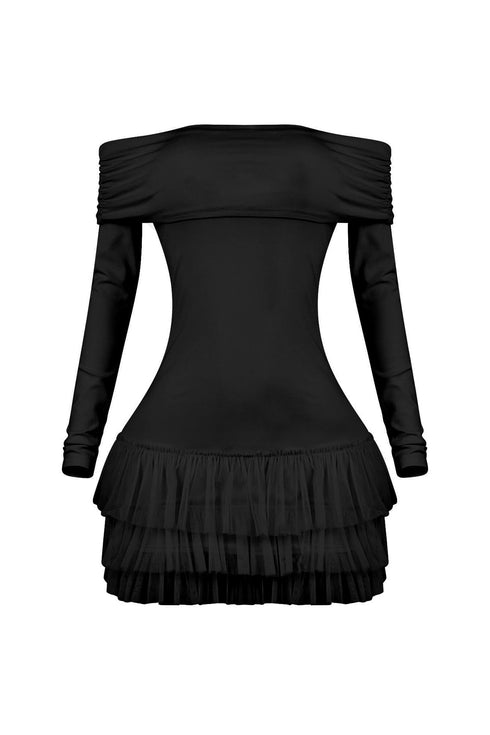Ekko Tulle Ruffled Mini Dress