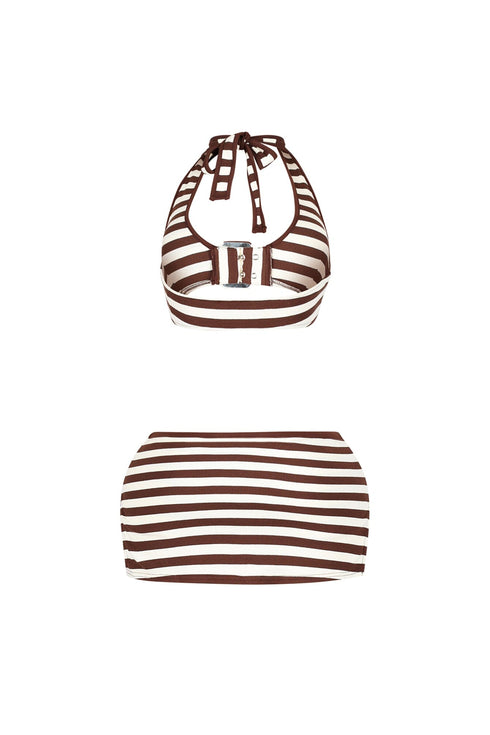 Leilani Striped Halter Top & Skort SET