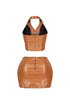 Big On Trouble PU Skirt SET