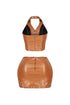 Big On Trouble PU Skirt SET