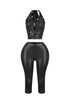 Linea U Cut Halter & Capri SET