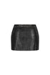 Gritty Washed Faux Leather Mini Skirt