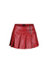 Rush Into Pleated Leather Skirt